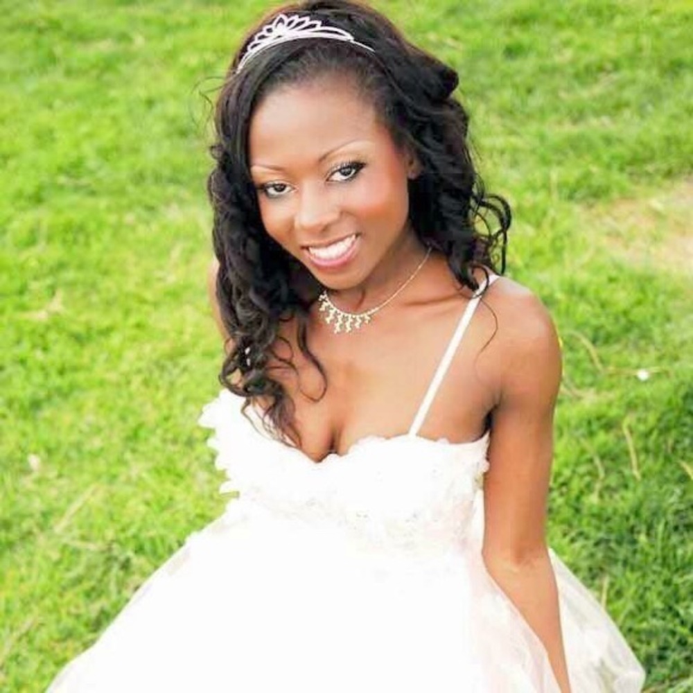 Beautiful knee length gown.